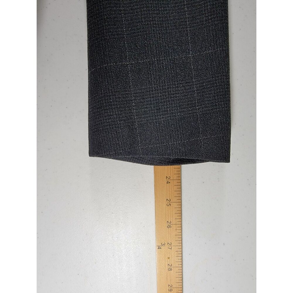 Christian Dior Monsieur Black Plaid Windowpane Sport Coat Suit Jacket Blazer- 41 - Picture 8 of 11